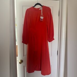 HUNTER BELL LAWTON DRESS SOLID POPPY RED